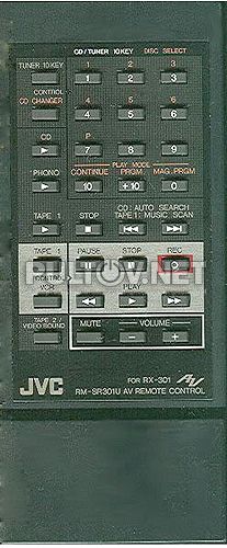 RM-SR301U пульт для AM/FM-ресивера JVC RX-301
