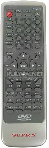 JX-2002B пульт для DVD-плеера SUPRA DVS-504XKII и DVS-505XKII