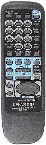 RC-701R пульт для музыкального центра Kenwood XD-501 и других