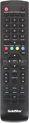 LD-19A050R пульт для телевизора Gold Star (со встроенным DVD)