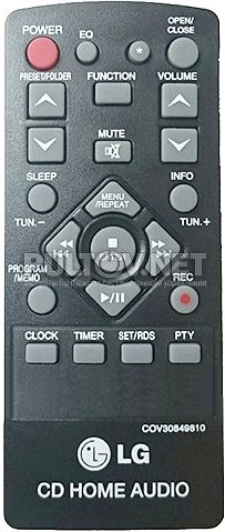 COV30849810, COV30849814 пульт для музыкального центра LG CM2520 и др.