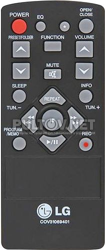 COV31069401 пульт для магнитолы LG SB156