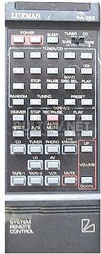 RA-383 пульт для предусилителя LUXMAN C-383
