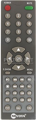 M-TV-811C RU пульт для портативного телевизора Miyota