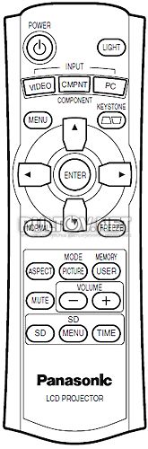 N2QAFA000002 оригинальный пульт для проектора Panasonic PT-AE200E и PT-AE300E