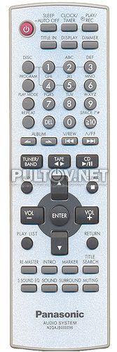 N2QAJB000096 , N2QAJB000095 пульт для музыкального центра Panasonic SC-PM29E-S