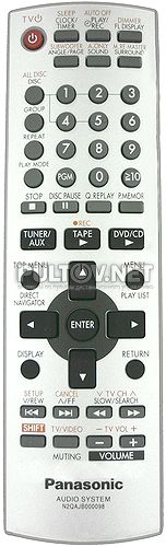 N2QAJB000098 пульт для музыкального центра PANASONIC SC-PM39
