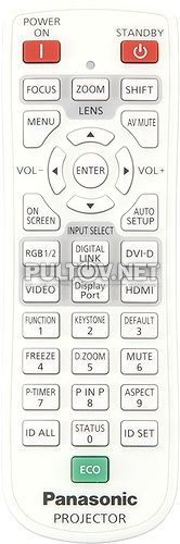 N2QAYA000081 оригинальный пульт для проектора Panasonic PT-EW540 и др.