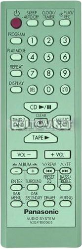 N2QAYB000003 пульт для музыкального центра PANASONIC SC-PM33DB