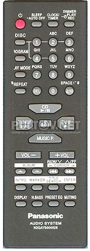 N2QAYB000028, N2QAHB000065 пульт для музыкальных центров Panasonic SC-AK340