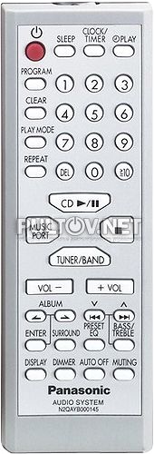 N2QAYB000145 пульт для музыкального центра Panasonic SC-PM4 и др.