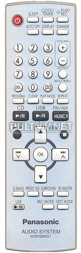 N2QAYB000257 пульт для музыкального центра PANASONIC SC-PMX3