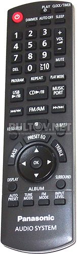 N2QAYB000555 пульт для музыкального центра PANASONIC SC-PM02EP-S