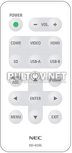 RD-459E пульт для проектора Nec L102W