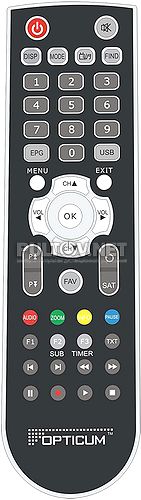 HD 405 Plus пульт для спутникового ресивера Opticum 