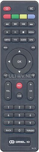 Ver.10 пульт для DVB-T2-ресивера ORIEL 963