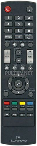 TZZ00000007A неоригинальный пульт для телевизора PANASONIC TX-L32C5B и других