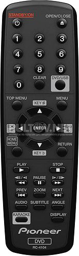 RC-4104 пульт для DVD-плеера Pioneer DV-2042K