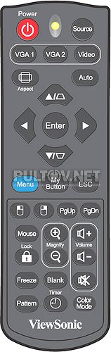 PJD6243 пульт для проектора ViewSonic