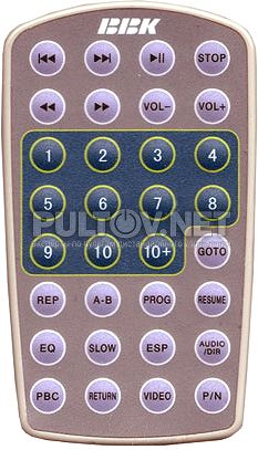PV300S, PV430T оригинальный пульт для CD/MP3-плеера BBK