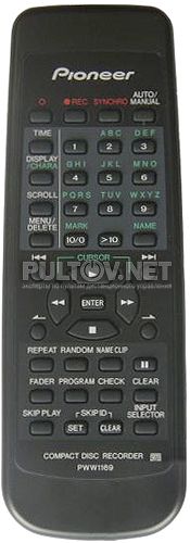 PWW1169 пульт для PIONEER CD-рекордера PDR-609