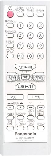 N2QAYB000079 пульт для музыкального центра Panasonic SC-PM45DB