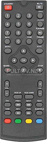 PF-168-1 пульт для DVB-T2-ресивера (вариант 3)