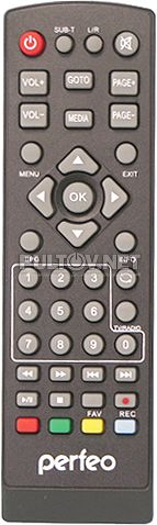 PF-168-1 пульт для DVB-T2-ресивера (вариант 1)