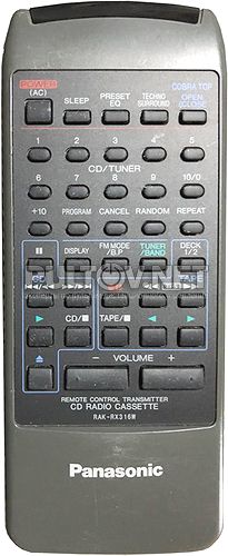 RAK-RX316W, RAK-RX321W пульт для магнитолы Panasonic RX-DT707