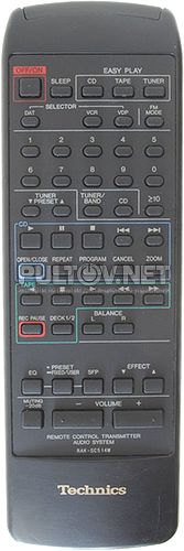 RAK-SC514W пульт для музыкального центра TECHNICS SC-CH700 и других