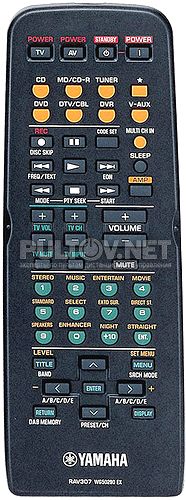 RAV307 WG50290 EX,  RAV308 WG50300 US оригинальный пульт для AV-ресивера YAMAHA RX-V459RDS (HTR-5940 RDS) и др.