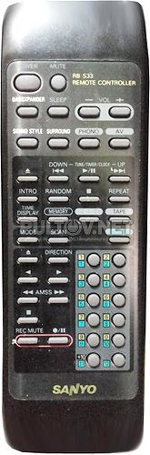 RB S33 пульт для музыкального центра Sanyo DC S66 и др.
