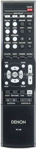 RC-1180 пульт для AV-ресивера DENON AVR-X500