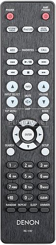 RC-1197 пульт для сетевого аудиоплеера DENON DNP-730AE 