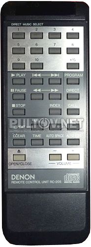 RC-205 пульт для CD-проигрывателя DENON DCD-1400
