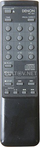 RC-207 пульт для CD-плеера Denon DCD-620