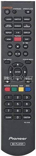 RC-2426 пульт для Blu-ray-плеера Pioneer BDP-160-K