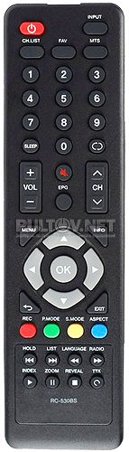 RC-530BS пульт для телевизора Daewoo L32R640VTE, L40R640VTE и др.
