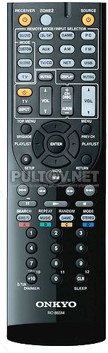 RC-865M оригинальный пульт для AV-ресивера Onkyo 4K TX-NR525 Black 