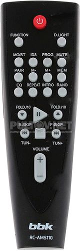RC-AMS110 пульт для музыкального центра BBK AMS110BT
