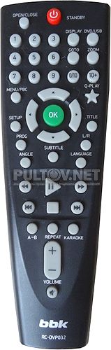 RC-DVP032, RC-DVP770 пульт для DVD-плеера BBK DVP773HD и др.