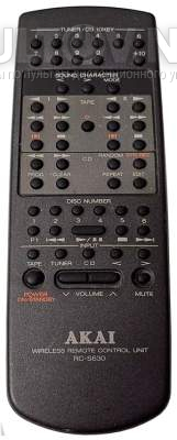 RC-S630 пульт для музыкального центра Akai