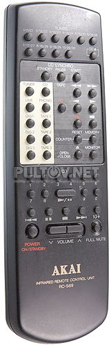 RC-S69 пульт для усилителя Akai AM-69