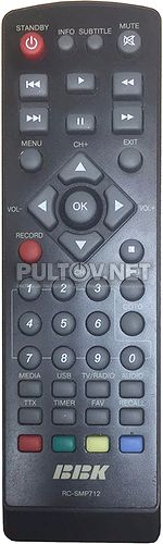 RC-SMP712 пульт для DVB-T2-ресивера BBK SMP712HDT2 (вариант 2)