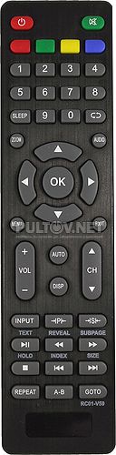 RC01-V59 пульт для телевизора Akai LEA-19К39P и др.
