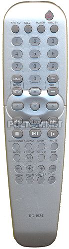 RC19245017/01 неоригинальный пульт для музыкального центра PHILIPS FW-D596/21m