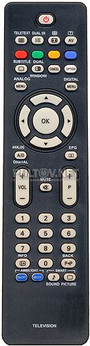 RC2034312, Philips RC2034314 НЕоригинальный пульт для телевизора PHILIPS с функцией AMBILIGHT