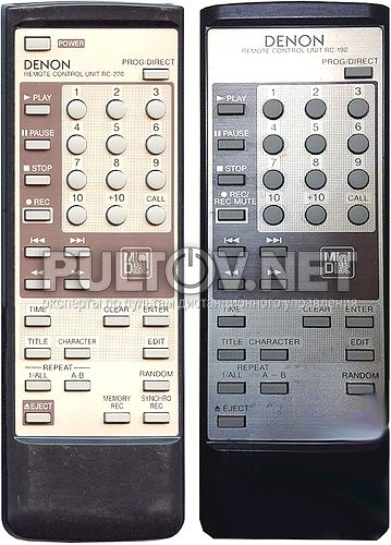 RC-192, RC-270 пульт для MD-проигрывателя Denon DMD-1000