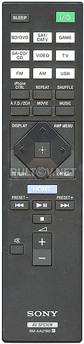 RM-AAU190 пульт для AV-ресивер 7.2 SONY STR-DH750 и других
