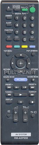 RM-ADP058 пульт для домашнего кинотеатра Blu-ray Sony BDV-E980